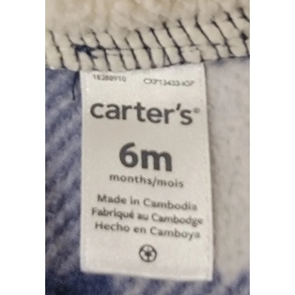 Infant Carter's Fleece Pullover Jacket size 6 months